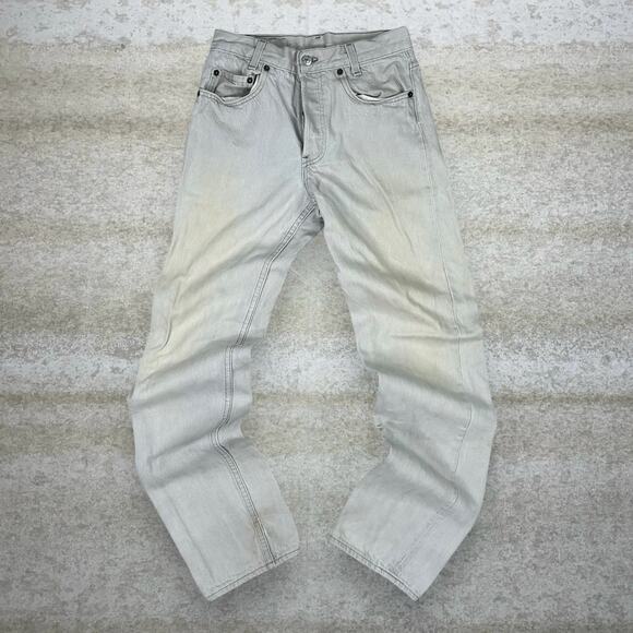 True Vintage 70s Levis Jeans 501 28x32 Regular Straight Fit Light Grey Wash - Picture 2 of 8